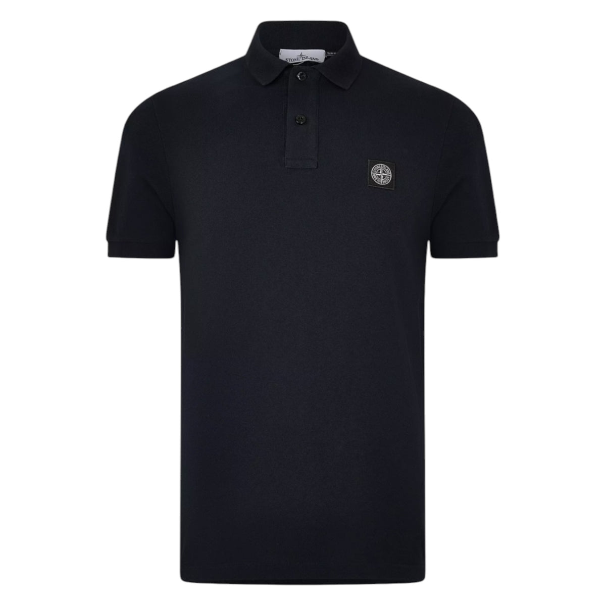 STONE ISLAND PATCH LOGO POLO SHIRT NAVY BLUE