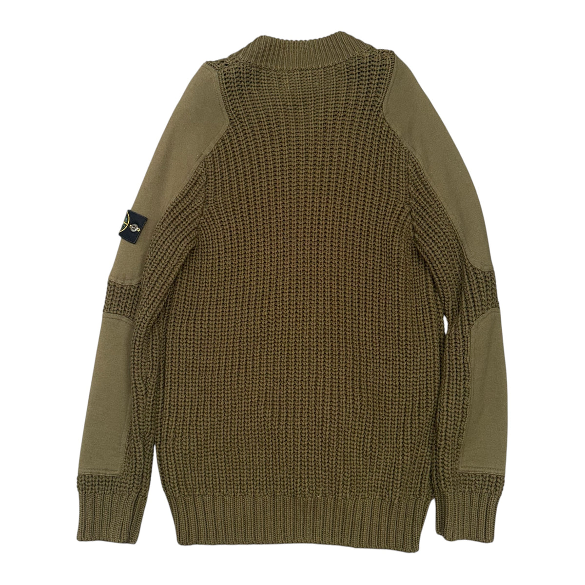 STONE ISLAND KNITTED HEAVY CARDIGAN KHAKI