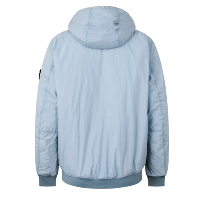 STONE ISLAND CRINKLE REPS HOODED BOMBER JACKET ASH GREY