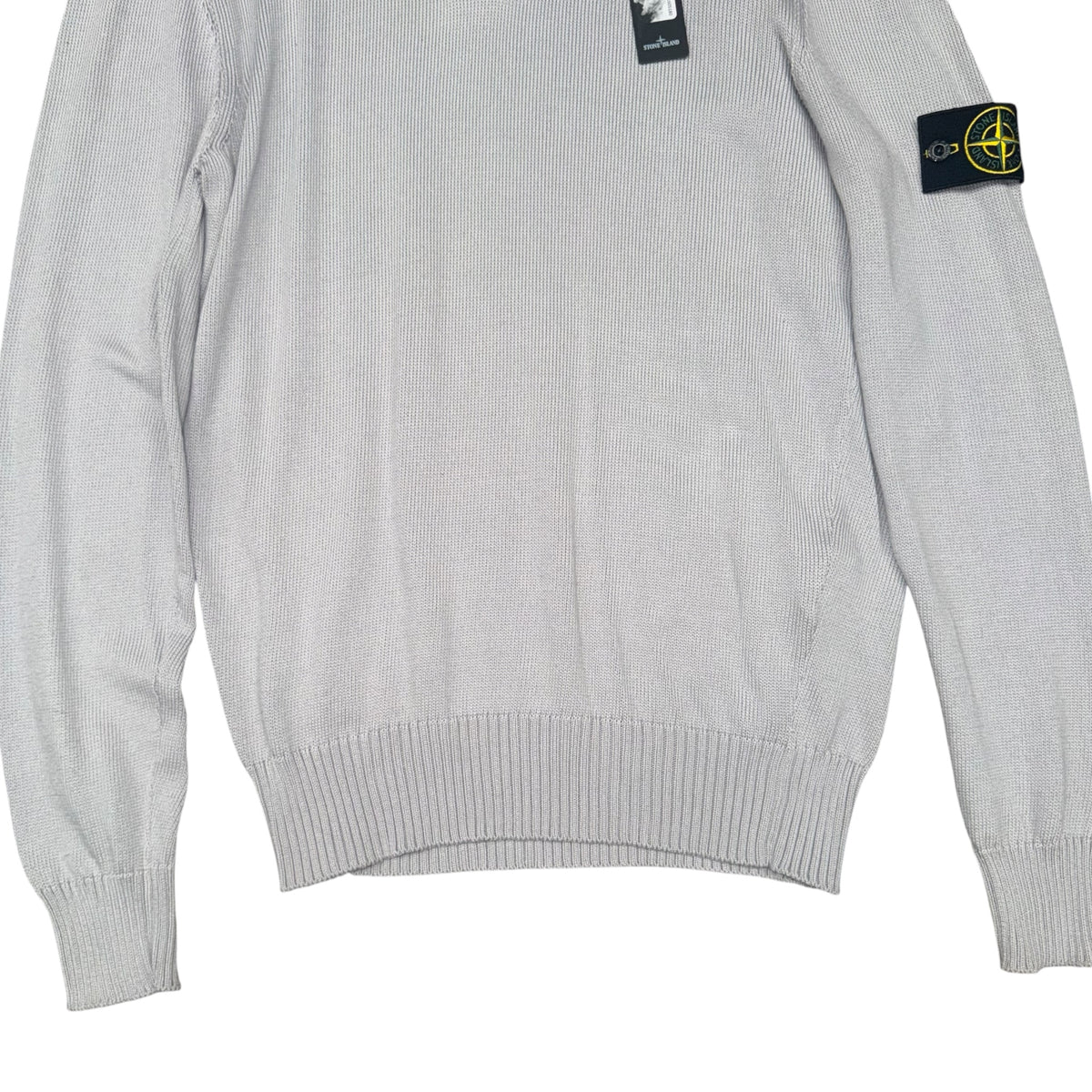 STONE ISLAND LAMBSWOOL HALF BUTTON UP GREY