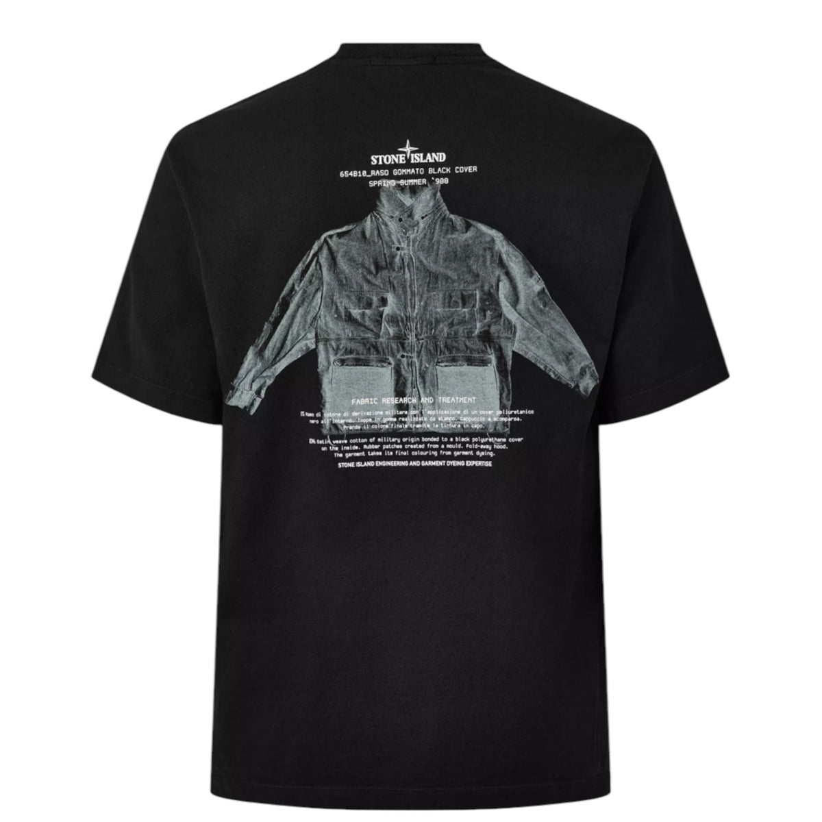 STONE ISLAND ARCHIVO BACK LOGO T-SHIRT BLACK
