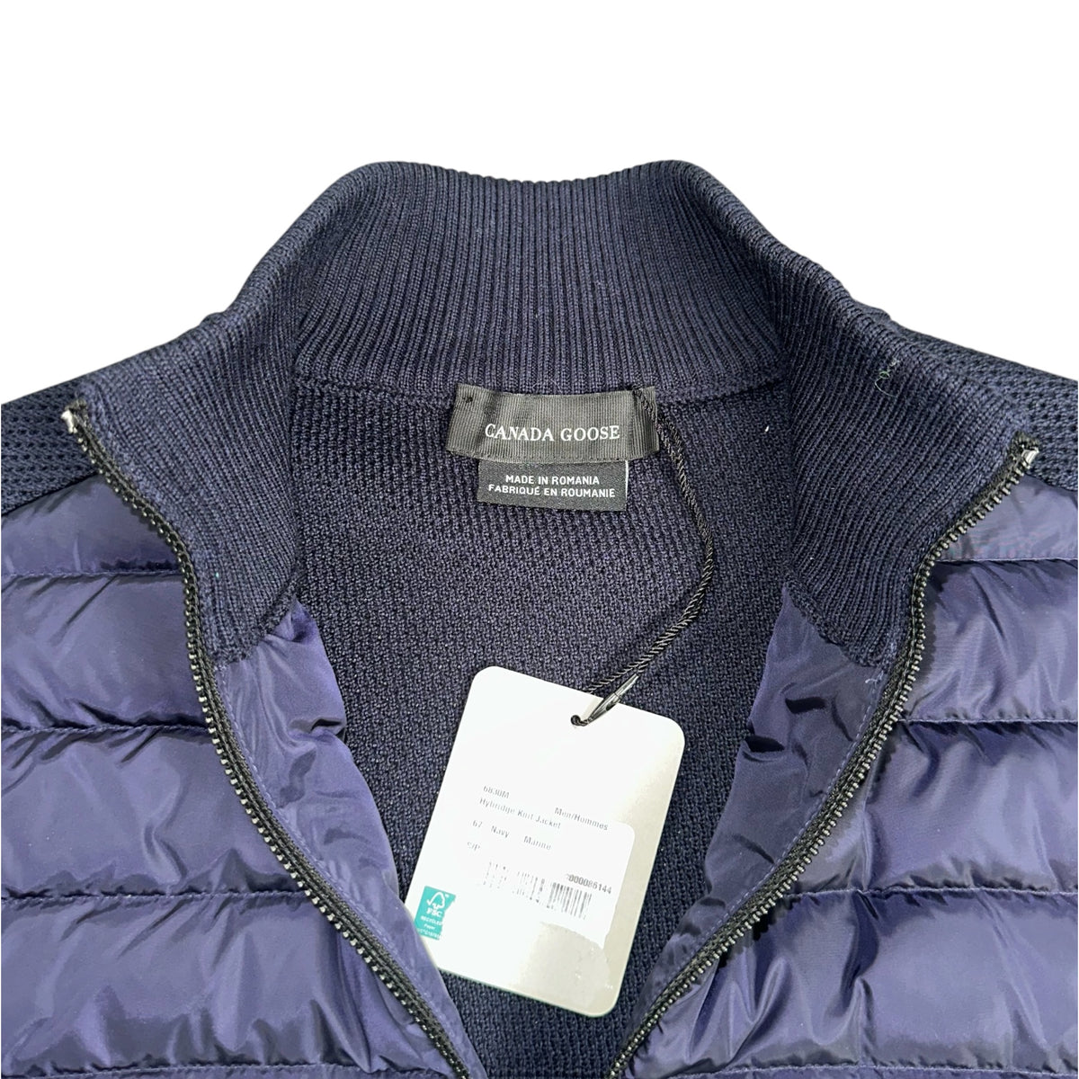 CANADA GOOSE HYBRIDGE KNIT JACKET NAVY