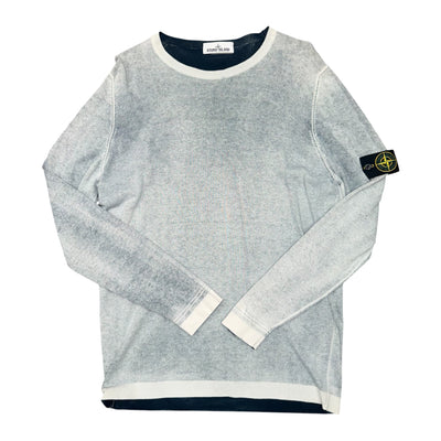 STONE ISLAND KNITTED SWEATER LIGHT GREY