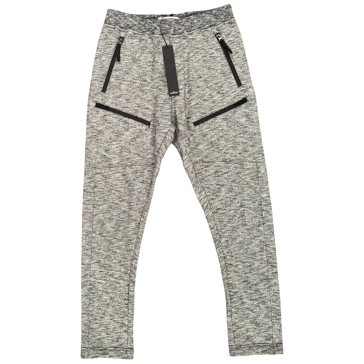 STONE ISLAND COTTON FLEECE JOGGERS GREY