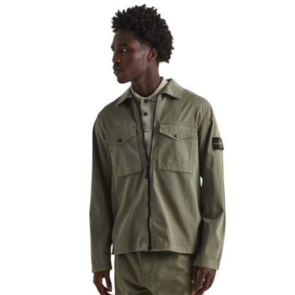 STONE ISLAND COTTON GD OVERSHIRT GREEN