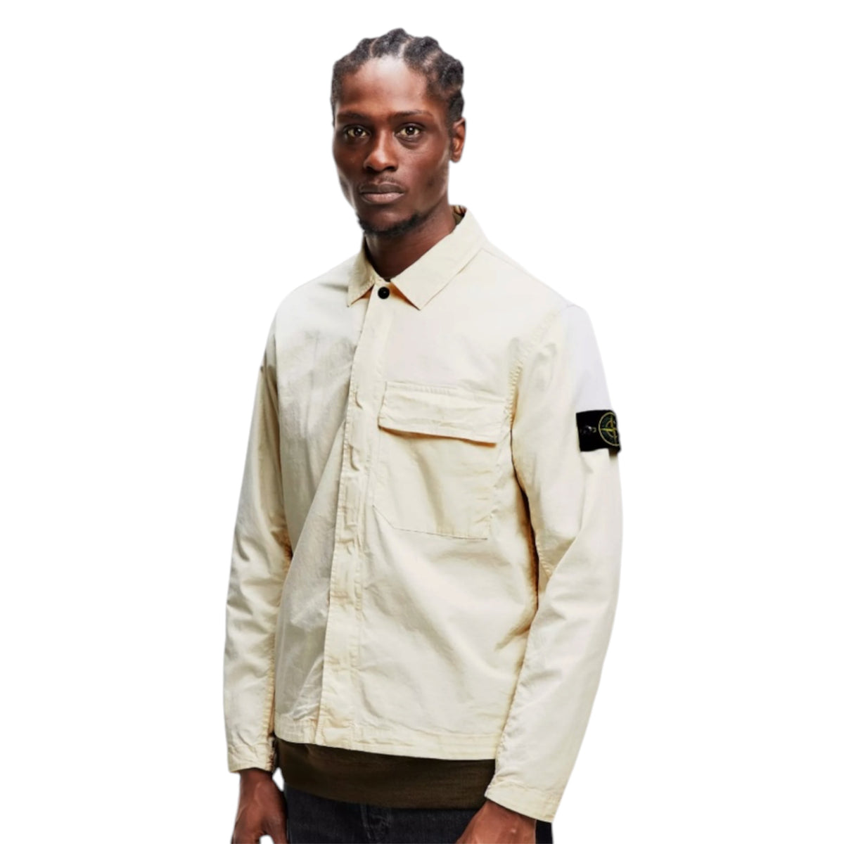 STONE ISLAND GD OVERSHIRT IVORY BEIGE