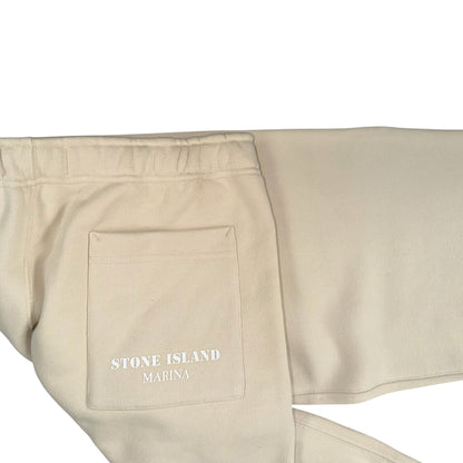 STONE ISLAND MARINA COTTON FLEECE TRACKSUIT BLUE & CREAM
