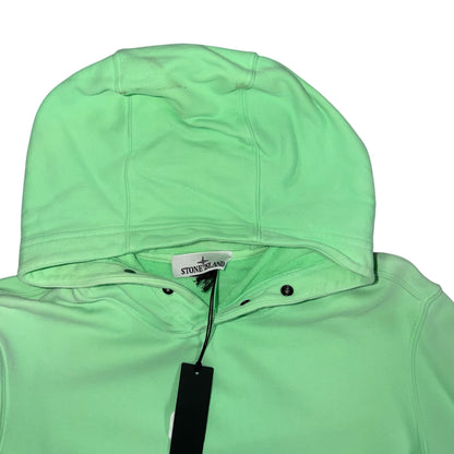STONE ISLAND PULLOVER HOODIE FLUORESCENT GREEN
