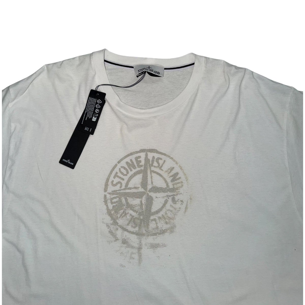 STONE ISLAND REFLECTIVE ONE PRINT TEE WHITE