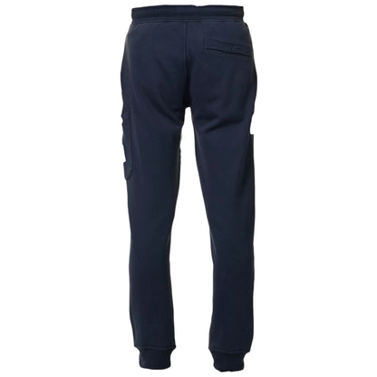STONE ISLAND SLIM FIT ORGANIC COTTON FLEECE JOGGERS NAVY