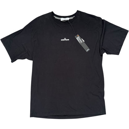 STONE ISLAND LOGO PRINTED TEE BLACK