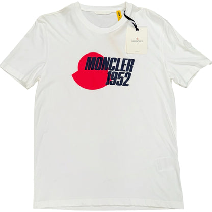 MONCLER LOGO PRINT TEE WHITE