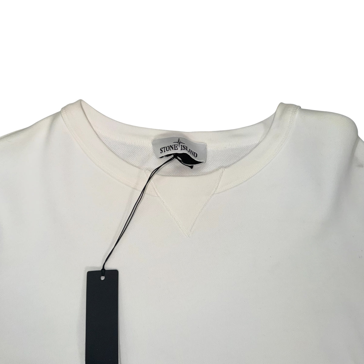 STONE ISLAND WHITE POCKET UTILITY SWEATSHIRT WHITE