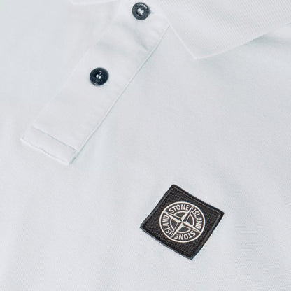 STONE ISLAND PATCH LOGO POLO SHIRT SKY BLUE