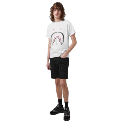A BATHING APE SHARK T-SHIRT WHITE