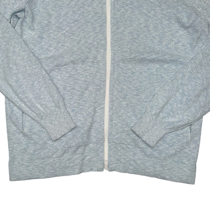 STONE ISLAND COTTON NY ZIP HOODIE LIGHT BLUE